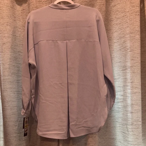 Alfani Light Blue Textured Top - Picture 9 of 10